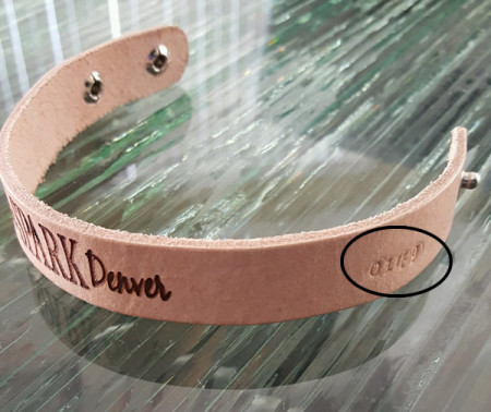 One Spark Denver leather bracelet ID